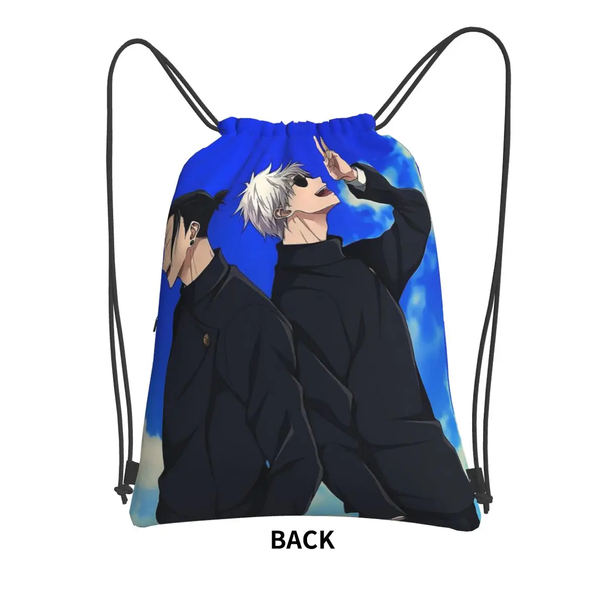 JJK Anime Gojo Satoru Jujutsu Kaisen Backpacks Multi-function Drawstring Bags Sports Bag Book Bags for Man Woman Students