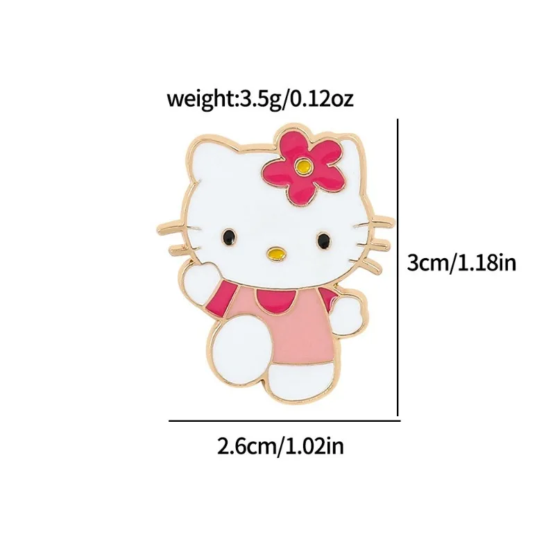 Sanurgente-Autocollants Métalliques Hello Kitty pour Téléphone Portable, Figurine d'Action, Dessin Animé Mignon, Aimant de Réfrigérateur, Cadeau d'Anniversaire et de Noël pour Fille