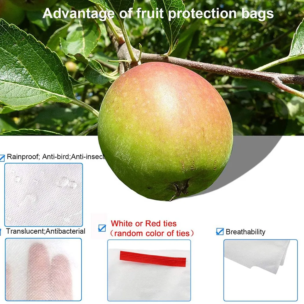 50PCS Garden Fruit ProteFor ction Net Bags EffeFor ctive Cover Against Birds for Apples Peaches Pears Oranges and More