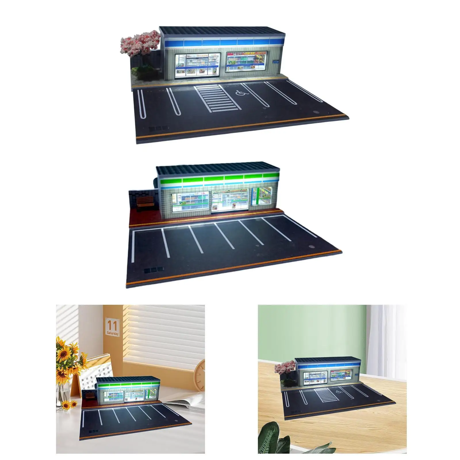 Parcheggio 1:64, modello diorama per garage con illuminazione, display per auto pressofuso per