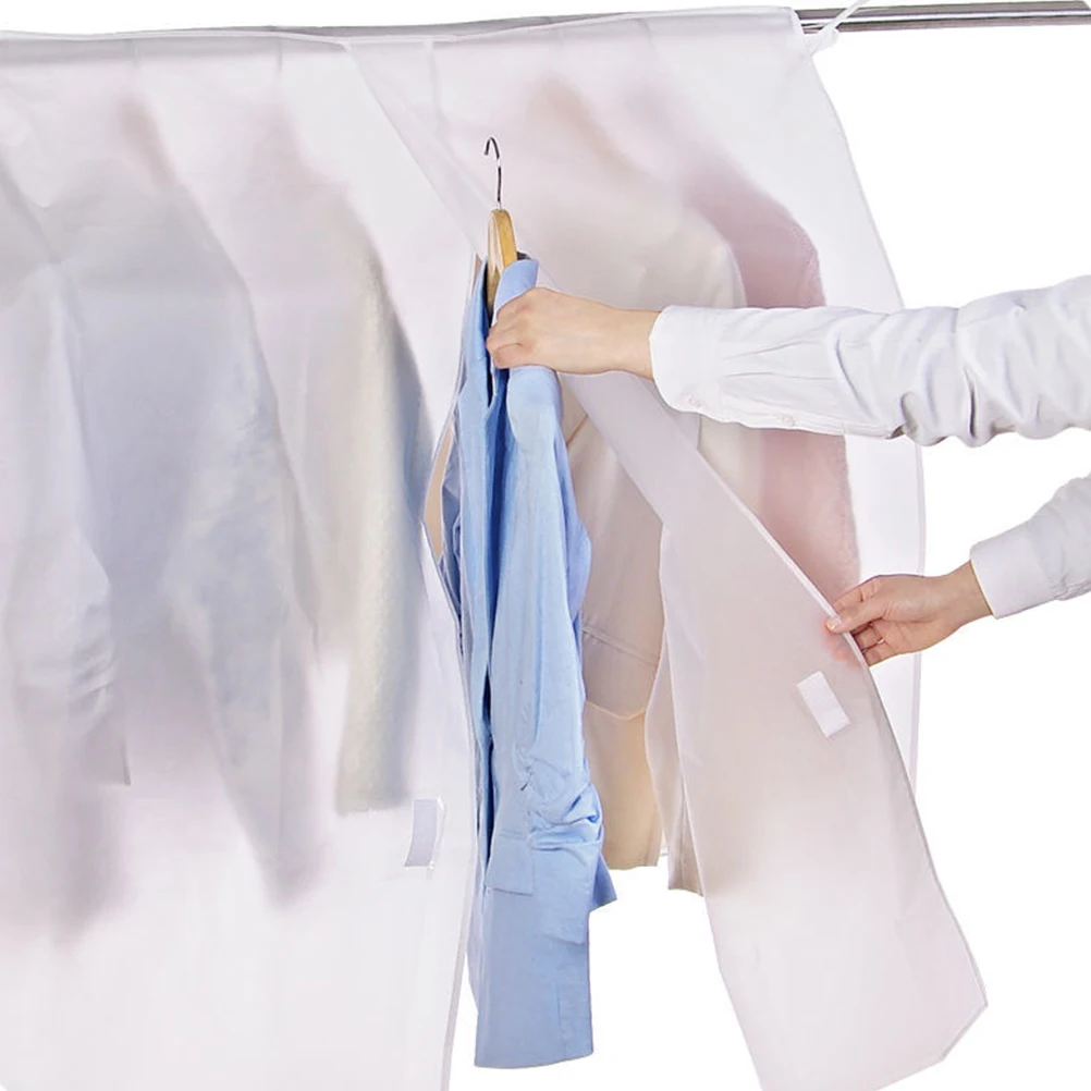 

1pc Dust Cover for Clothes Wardrobe Protector Reusable Hanger Bag PEVA Space-Saving Garment Cover for Suits Shirts Jackets