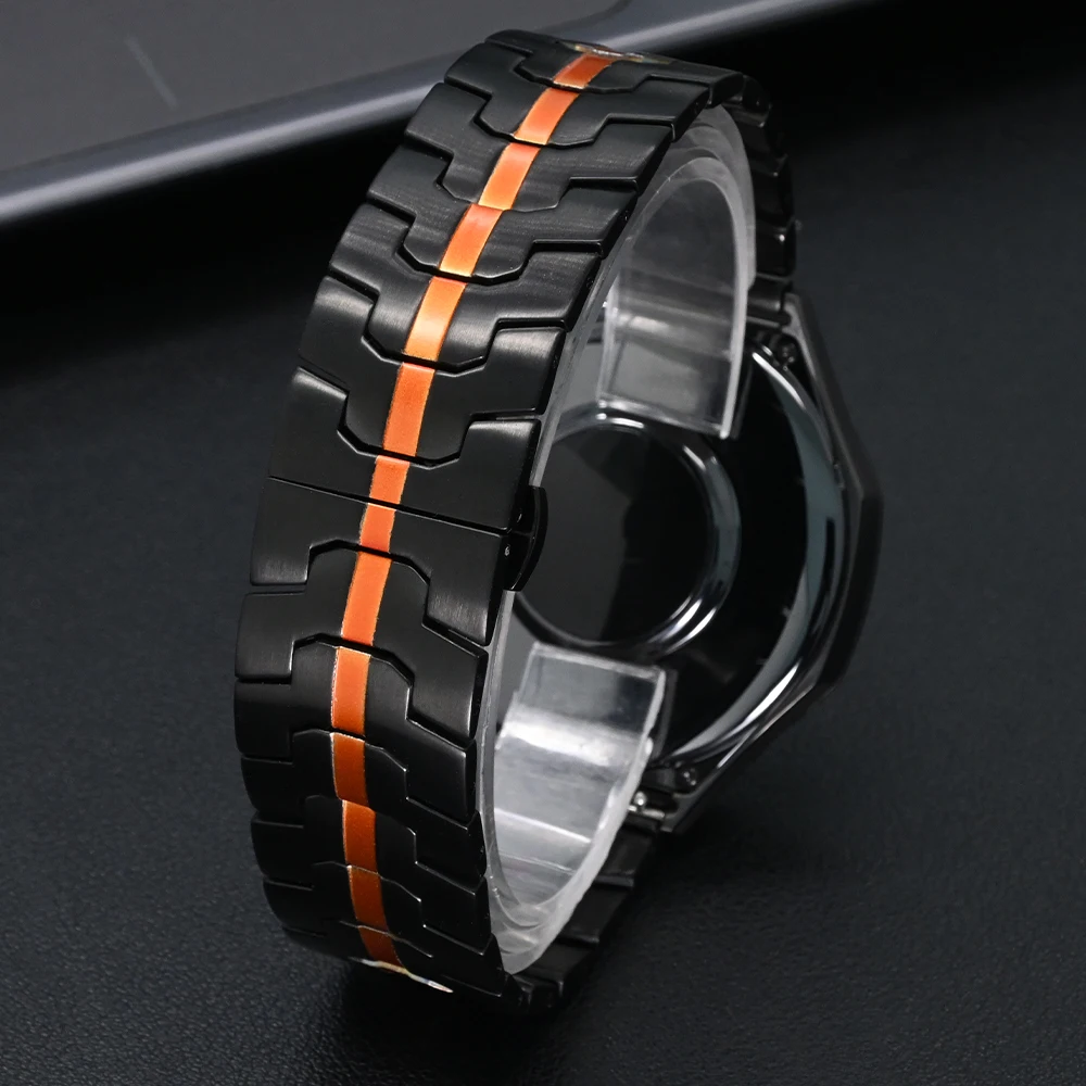 MEN Stainless Steel Strap for Huawei Watch 4/4 Pro GT5 GT4 GT3 46mm Luxury 20mm 22mm Link Bracelet for Samsung Galaxy 7/6/5/4/FE
