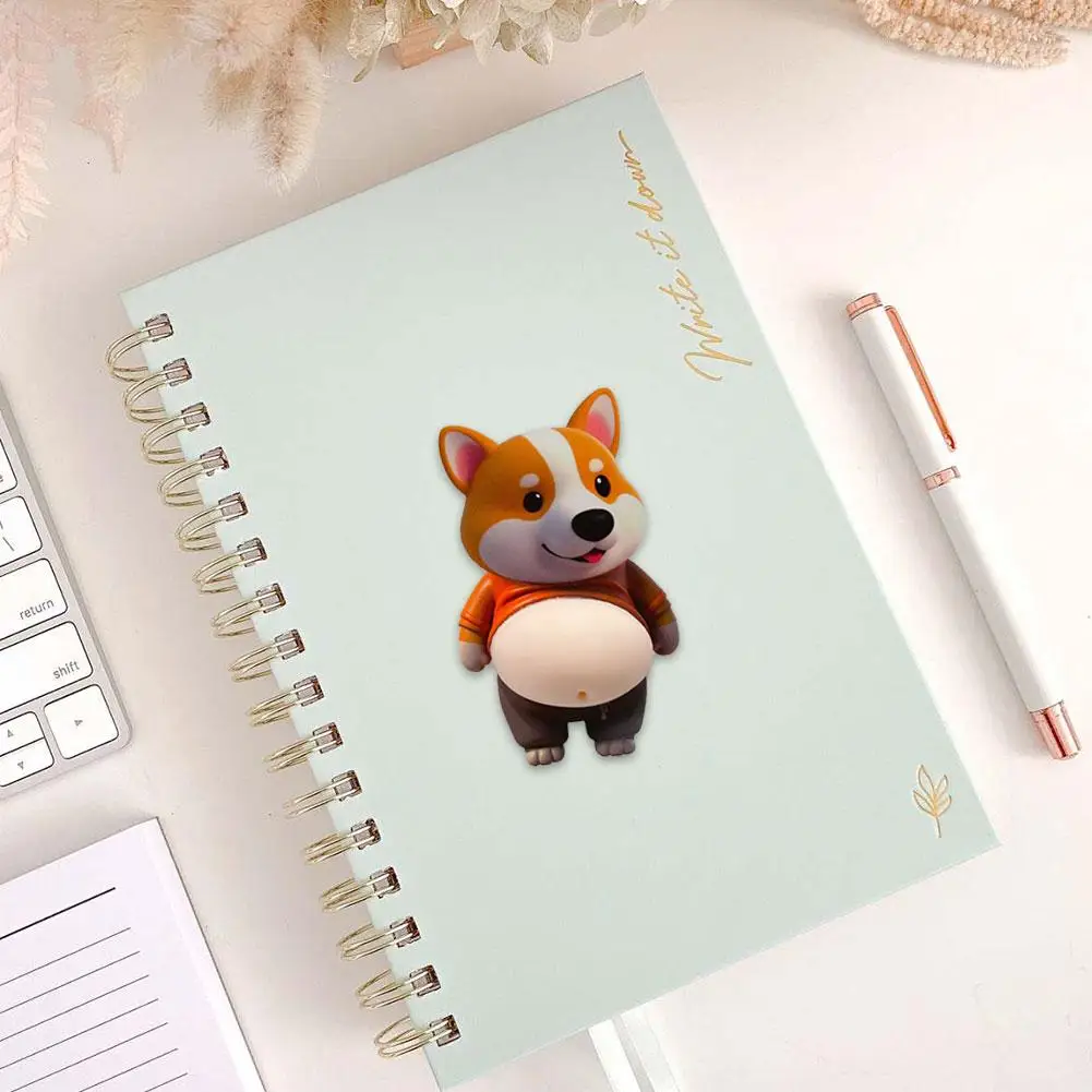 3D Soft Cute Dog Belly Sticker Mochi Squeeze Toys Slow Rebound Stress Relief Toy Relieve Stress for Friends
