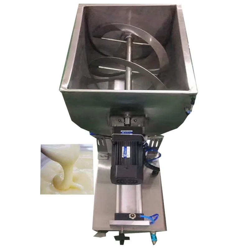 Máquina semiautomática de llenado de embalaje de embotellado de plástico para latas de vidrio y pasta de tolva en forma de U para miel de salsa de tomate