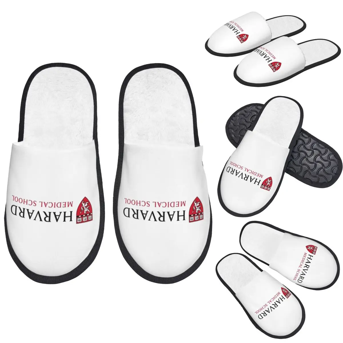 

Custom Harvard Medical School Slippers Memory Foam Warm Soft Women House Slipper Bedroom Fluffy Shoes