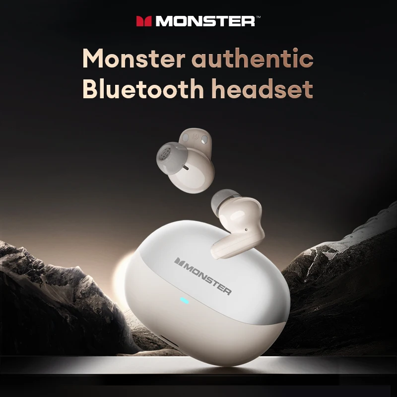 Monster XKT28 Noise Reduction Earbuds Bluetooth V5.3 Wireless Headphones Dual Mode Headset HIFI Sound Earphones with Mic