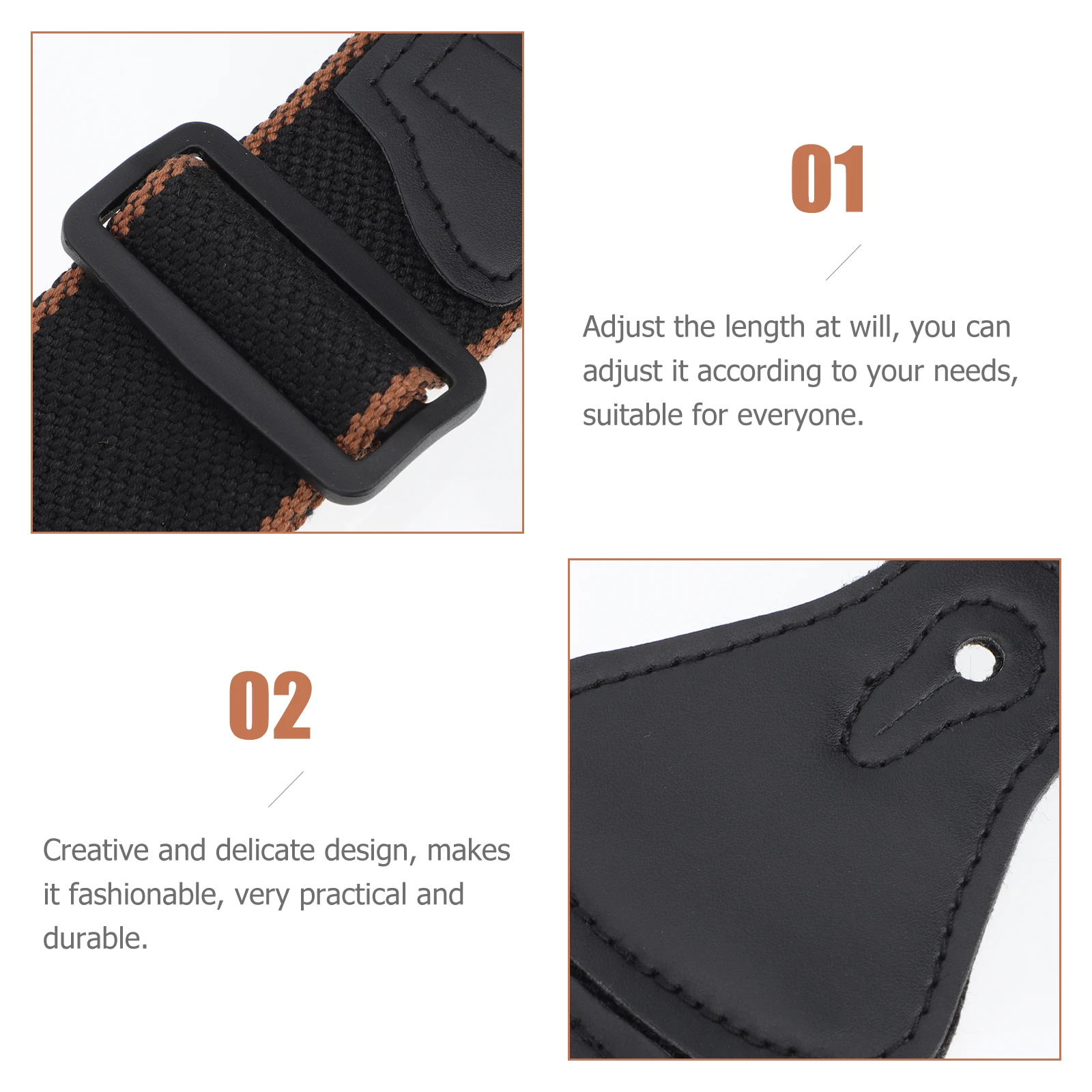 

Guitar Strap Set Even Weight Distribution Belt Acoustic Straps Simple Structure Headstock Tie Spandex Kit Accessory