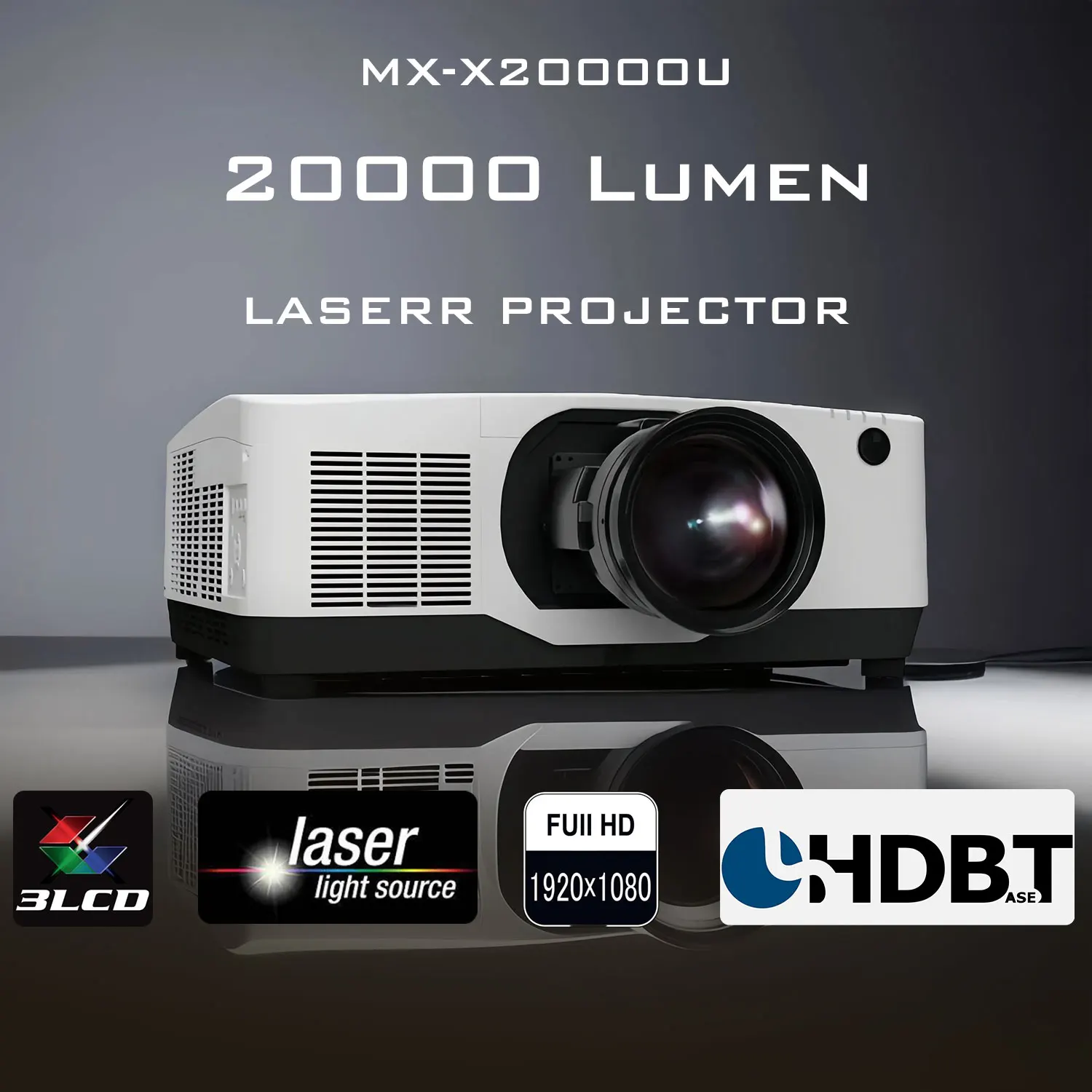 SMX 20000 Lumens  High Outdoor Business Laser Projector with Motorized Lens VGA Input