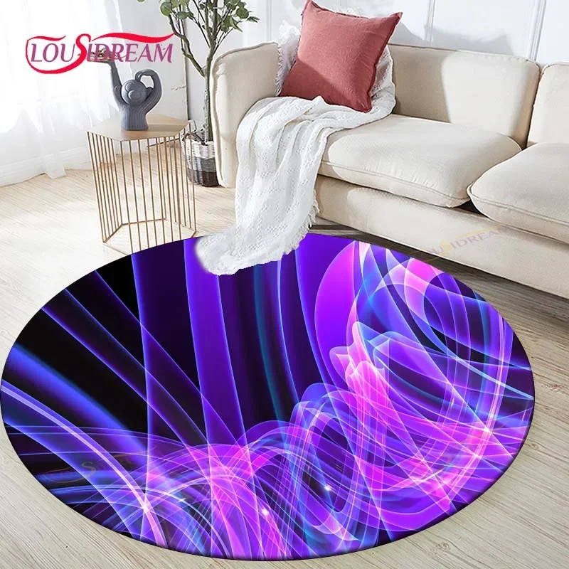 

Exquisite Fine Stripe Rug Home Decorative Round Carpet Soft Fashion Area Rugs Bedroom Anti-slip Floor Mat Chair Mat Evil Carpet