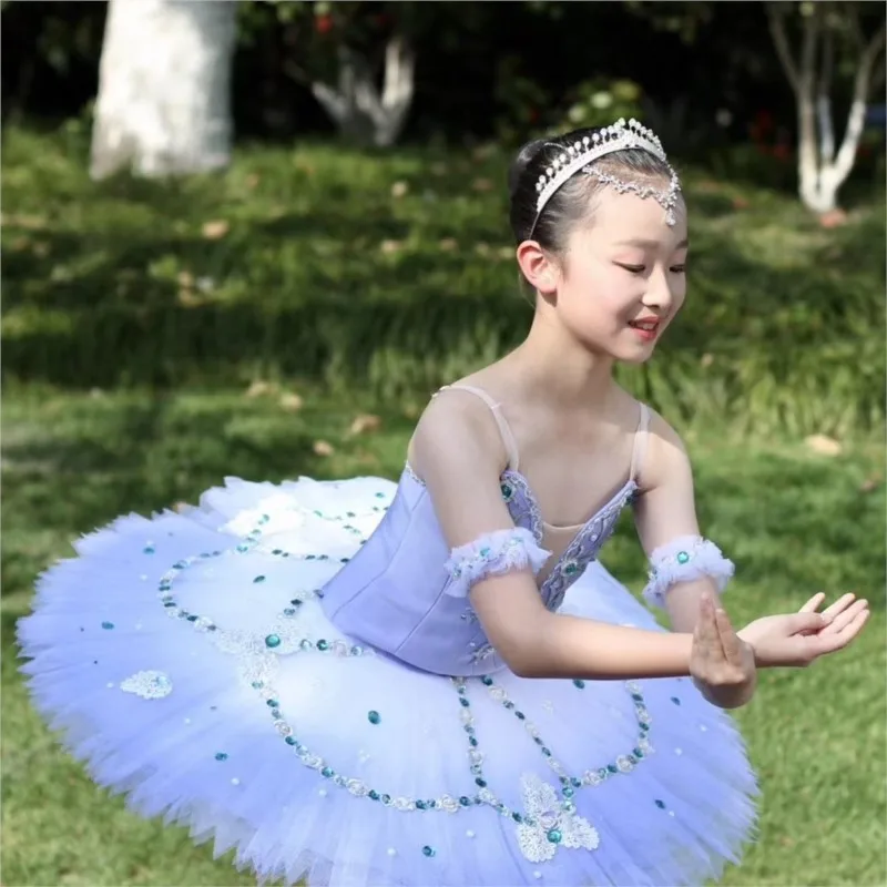 Professional High Quality Kids Girls Perfomance Wear Ballet Ombre Competition Tutu