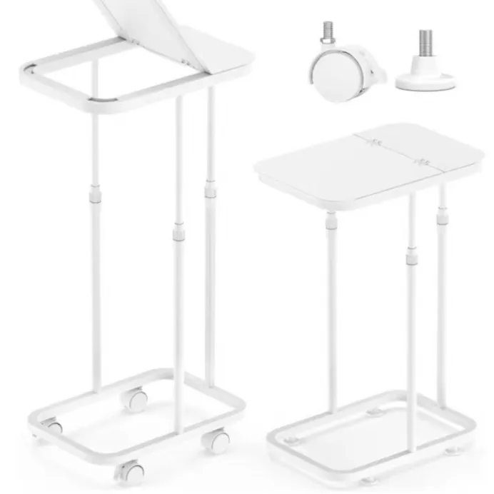 

Plastic clamshell with pulley retractable garbage rack easy installation household large trash can