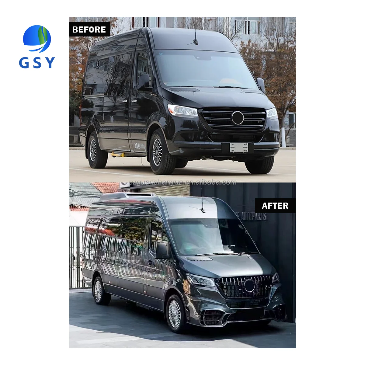 

2024 Luxury Car Exterior Body Kit auto body system Benz W907 GT style bodykit for Van MPV For Mercedes Benz Sprinter W906 W907