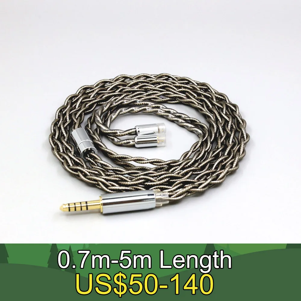 99% Pure Silver Palladium + Graphene Gold Earphone Shielding Cable For Sennheiser IE8 IE8i IE80 IE80s Metal Pin LN008202