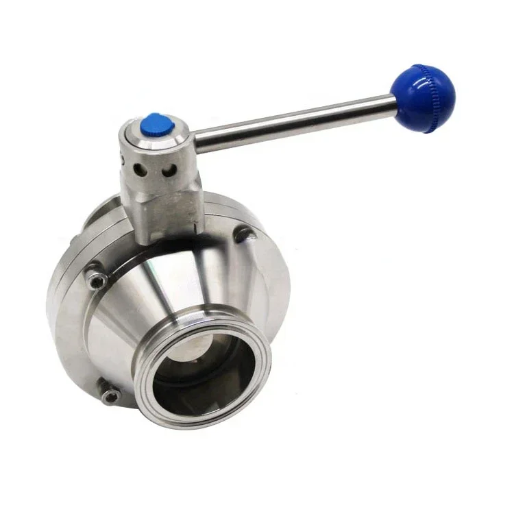 المبيعات المباشرة صغيرة QINFENG عزم الدوران لحظة 304/316L دليل مثبت فراشة نوع الكرة صمام للصناعات الكيميائية