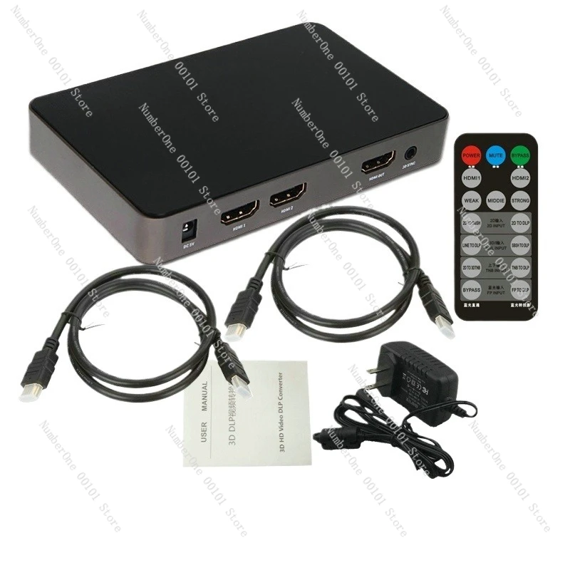 2D to 3D video converter, converts left-right and up-down formats to 3D DLP projection Blu-ray discs, FP frame frequency convert
