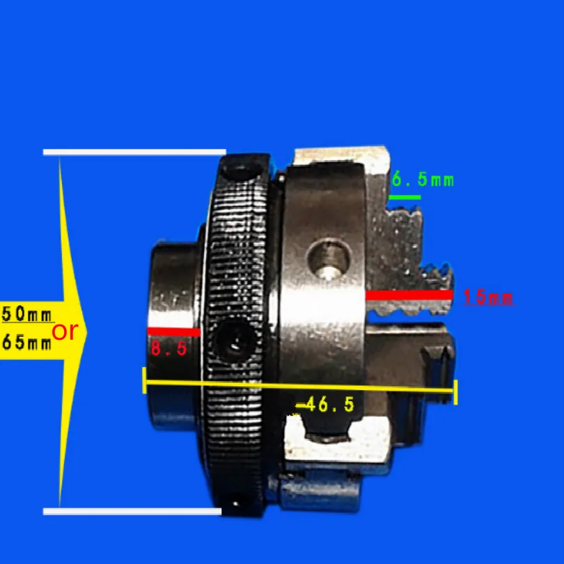 Collet Mini Drill Chuck Wood Lathe Chuck 4 Jaws 3 Jaw 50/63MM M14*1