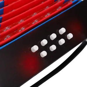 Toy Keyboard Piano Cardeon, Rhythm Training, Spring Instrument, 17 Keys, 8 Bass, Black 8 Main Sales Children's accordion - №4