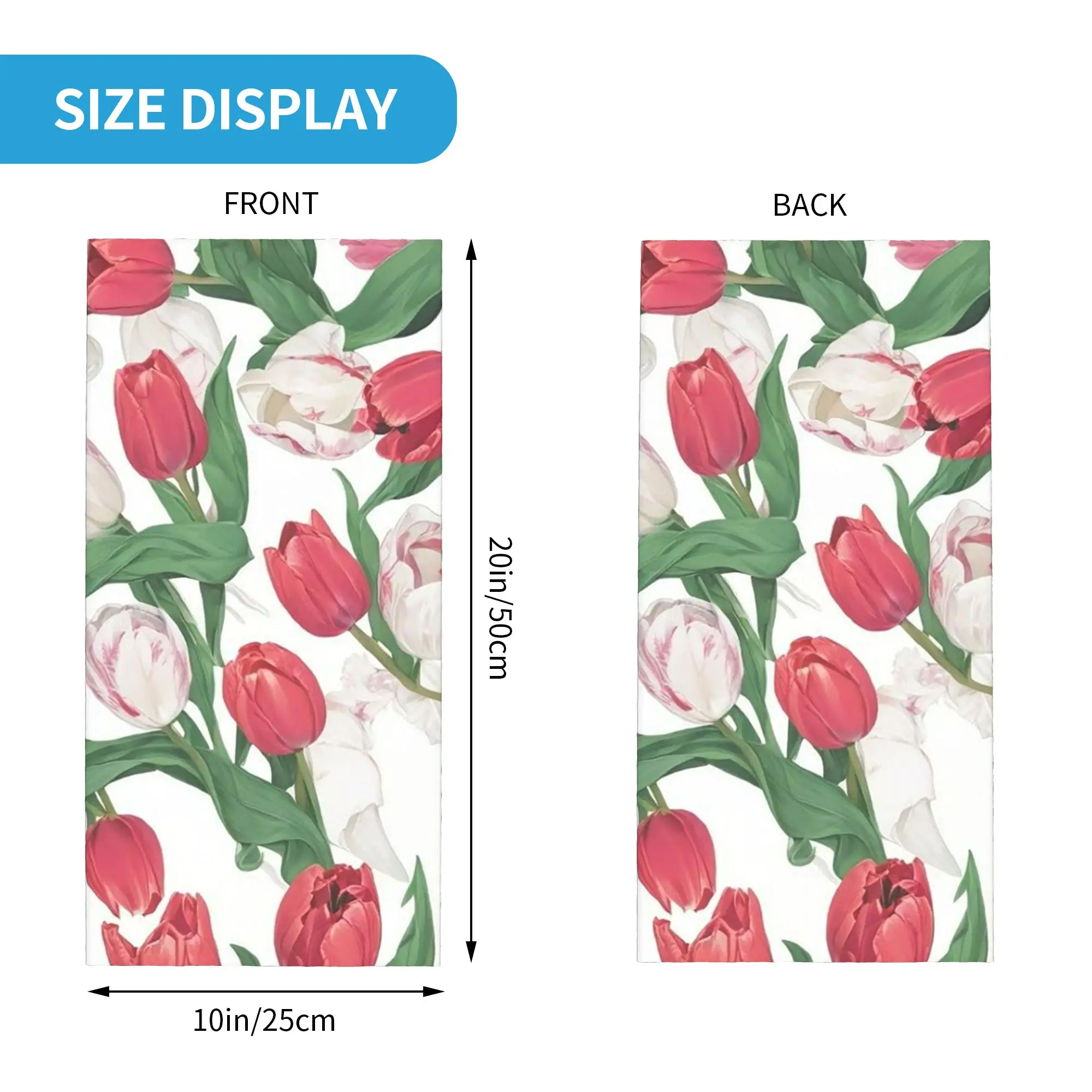 Tulip Bandana Neck Gaiter Printed Mask Scarf Balaclava Riding for Men Women Adult All Season