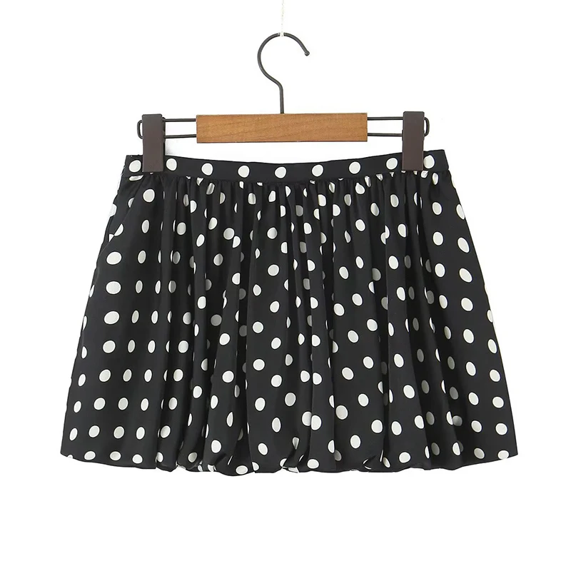 YENKYE Sexy Sweet Girls Low Waist Polka Dot Bud Mini Skirt Summer 2026 Y2K Skirts