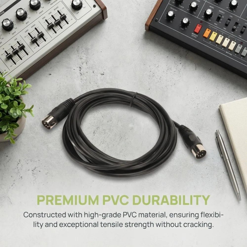Professional Plug and Play 7 Pin DIN Cable Male to Male 3 Meters / 9.8ft DIN Extension Cord Plug Play Cable Device Connection