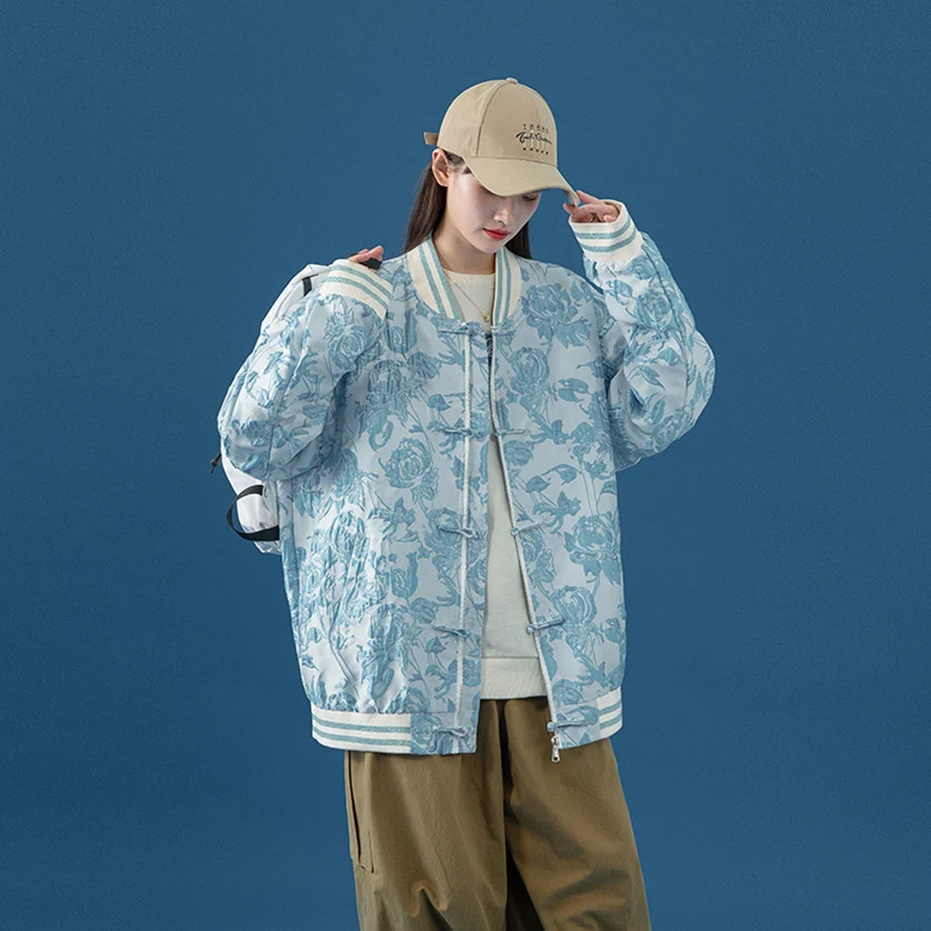 

Новая китайская парная бейсбольная куртка-бомбер для мужчин, весенне-осенняя, модная, больших размеров, в стиле Тан, премиум-класса