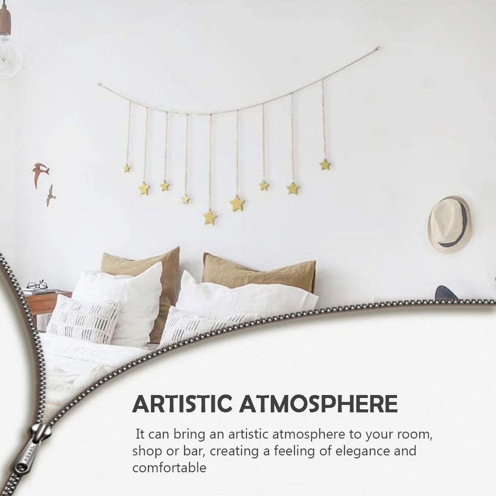 

Wooden Hanging Decor Star Wall Hanging For Room, Door, Christmas Gift, Aesthetic Star Garland Ornament, Home Decoration