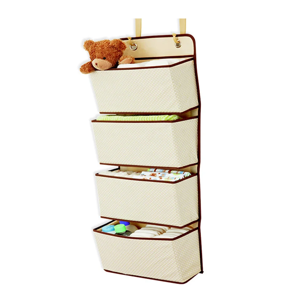 

4 Layers over Door Storage Organizer Hanging Pocket Bag Multi-layer Wardrobe Wall