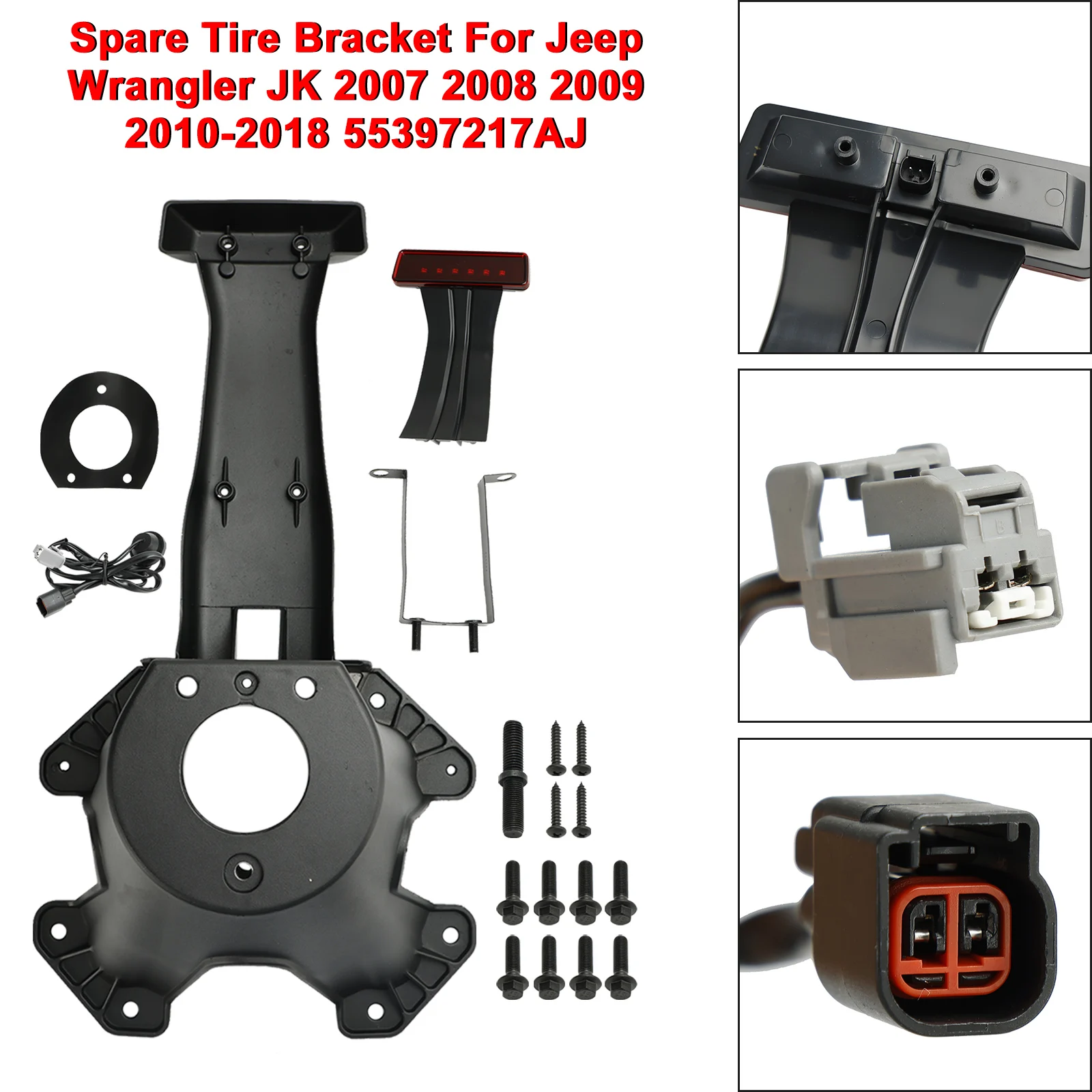 Artudatech Spare Tire Bracket For Jeep Wrangler JK 2007 2008 2009 2010-2018 55397217AJ