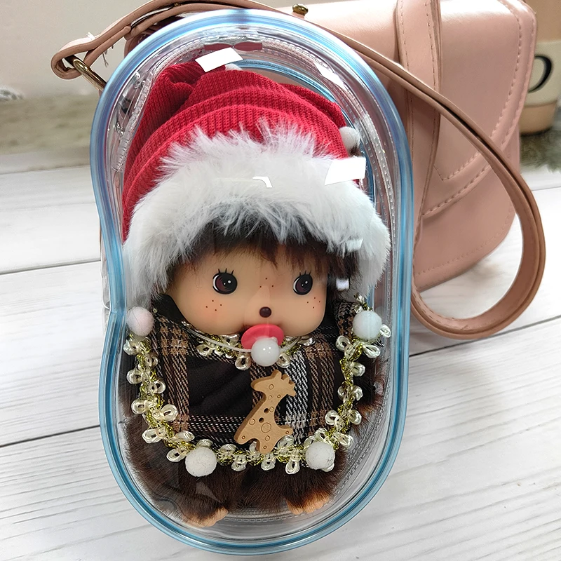 15cm Clear Doll Bag Transparent Kawaii Cute Pouch Outdoor Showing Case For Plush Dolls Nendoroid Toy Anime Plushy Figure AC Toys