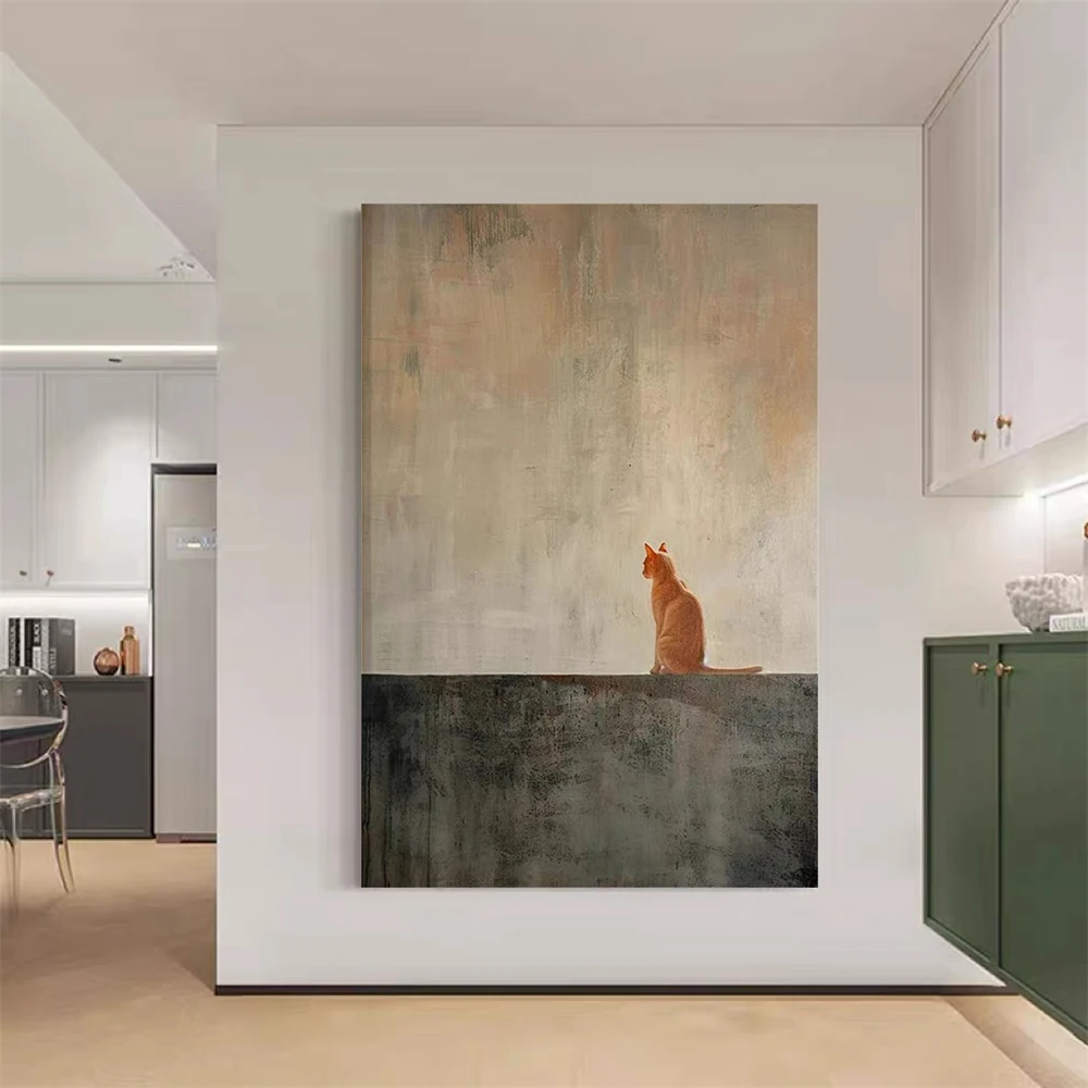 100% Handmade Oil Painting Grey And White Thick Texture Nordic Abstract Home Decor Mural Living Room Morandi Color Wall Artwork
