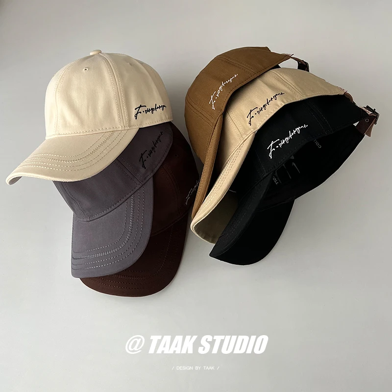 Chapéu Letras Estilo Coreano Verão Feminino Boné de Beisebol All-Matching Moda Rua Peaked Cap Homens na moda