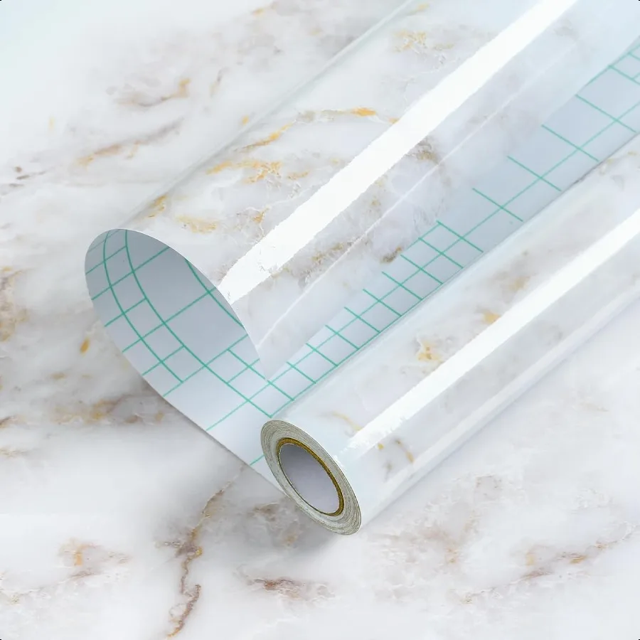 Marmor-Kontaktpapier, 17,5 x 78,7 Zoll, zum Abziehen und Aufkleben von Arbeitsplatten, wasserfeste, selbstklebende Tapetenrolle für Schränke, Dra