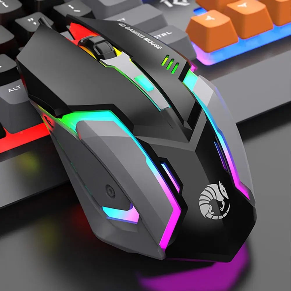 Nuevo Teclado RAIKU T16 de 104 teclas, conexión USB, iluminación RGB, Teclado mecánico para juegos, retroiluminación, teclado luminoso con cable para oficina