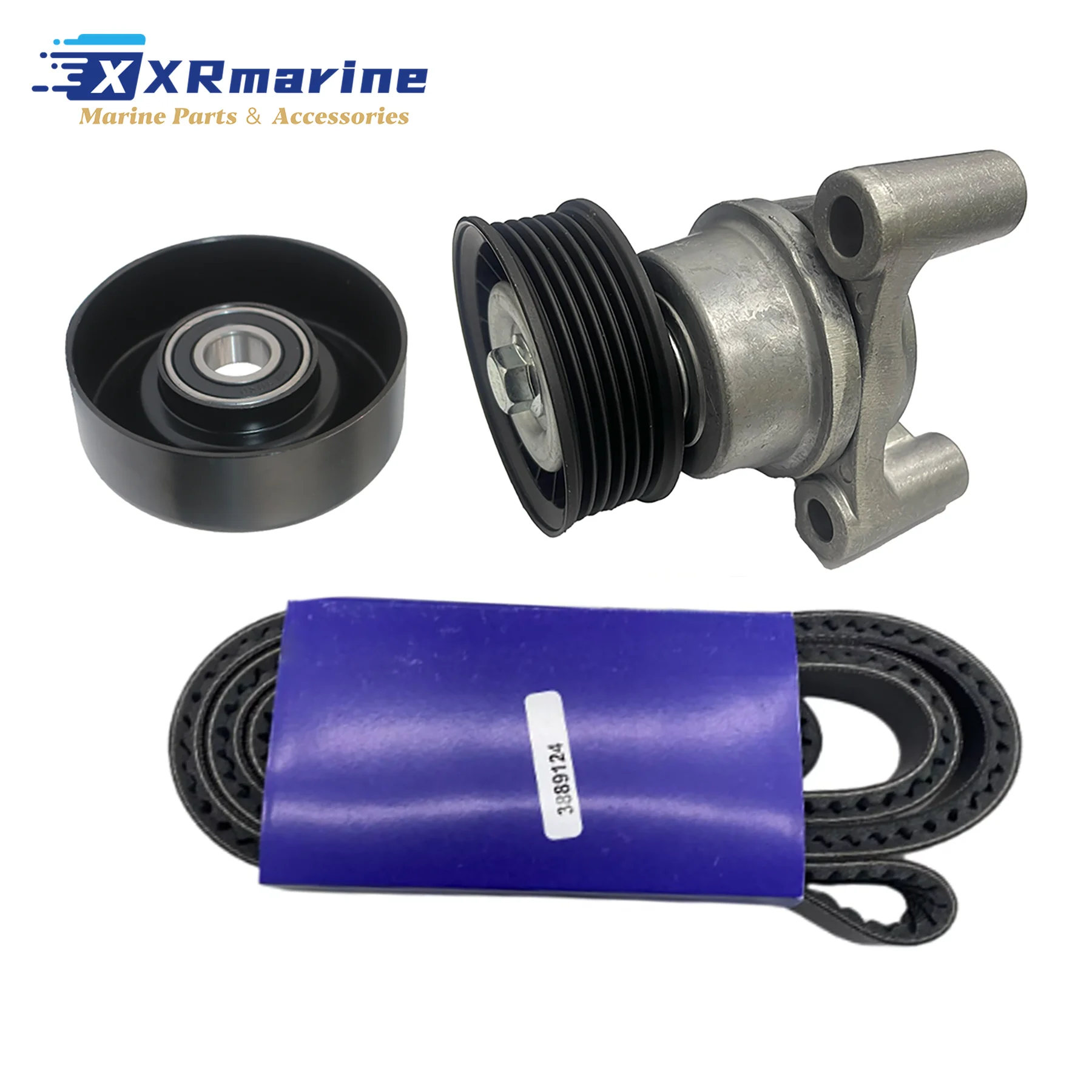 

3817287 Serpentine Alternator Drive Belt Repair Kit Fits for Volvo Penta 4.3L 5.0L 5.7L Series Engines Replaces 3861009 3885250