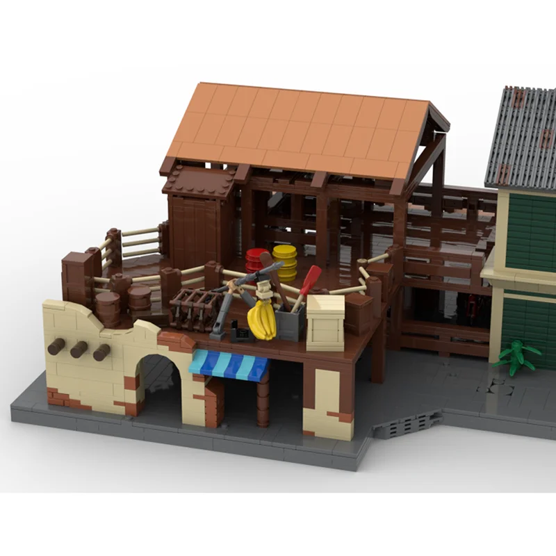 Cidade rua vista modelo moc blocos de construção selva navio cruzeiro casa modelo tecnologia tijolo diy brinquedo construção presentes do feriado