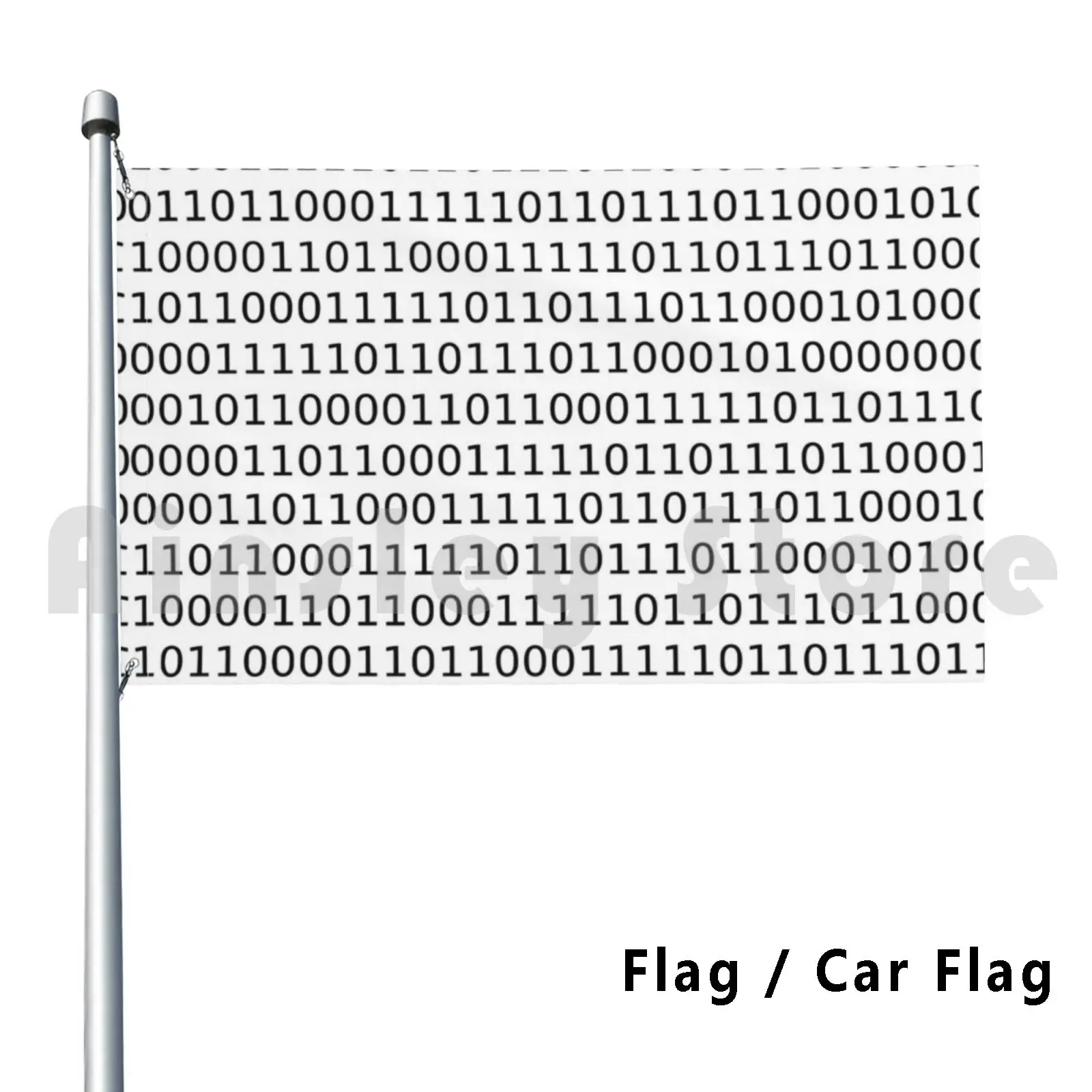 Binary Baby Flag Car Flag Funny Binary Code Computer Code Coder Geek Nerd Nerdfighter Ones Zeros