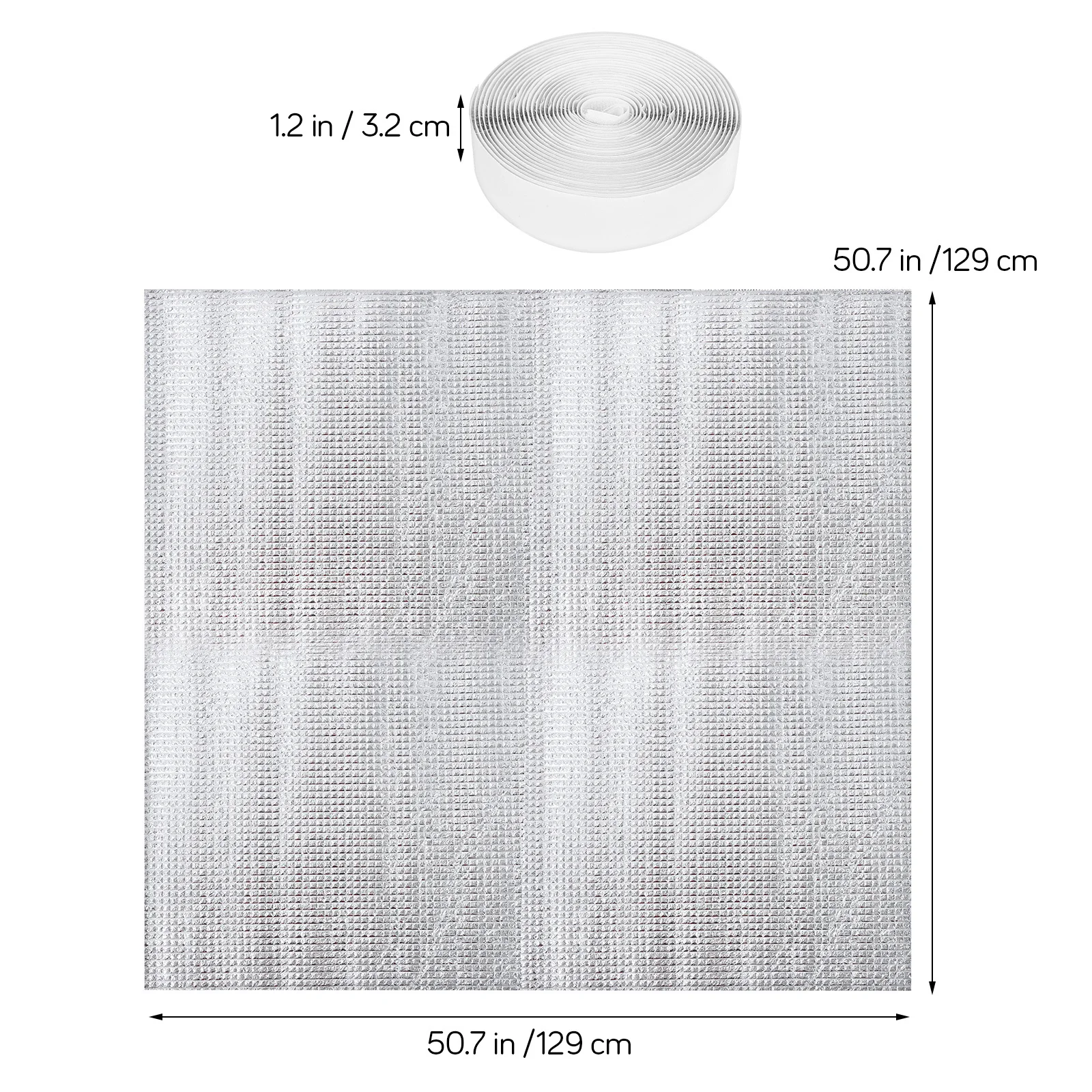 Attic Insulation 129X129Cm Aluminum Film Sealed Reusable Hook Loop Vent Cover For Ceiling Shutter Fan Whole House