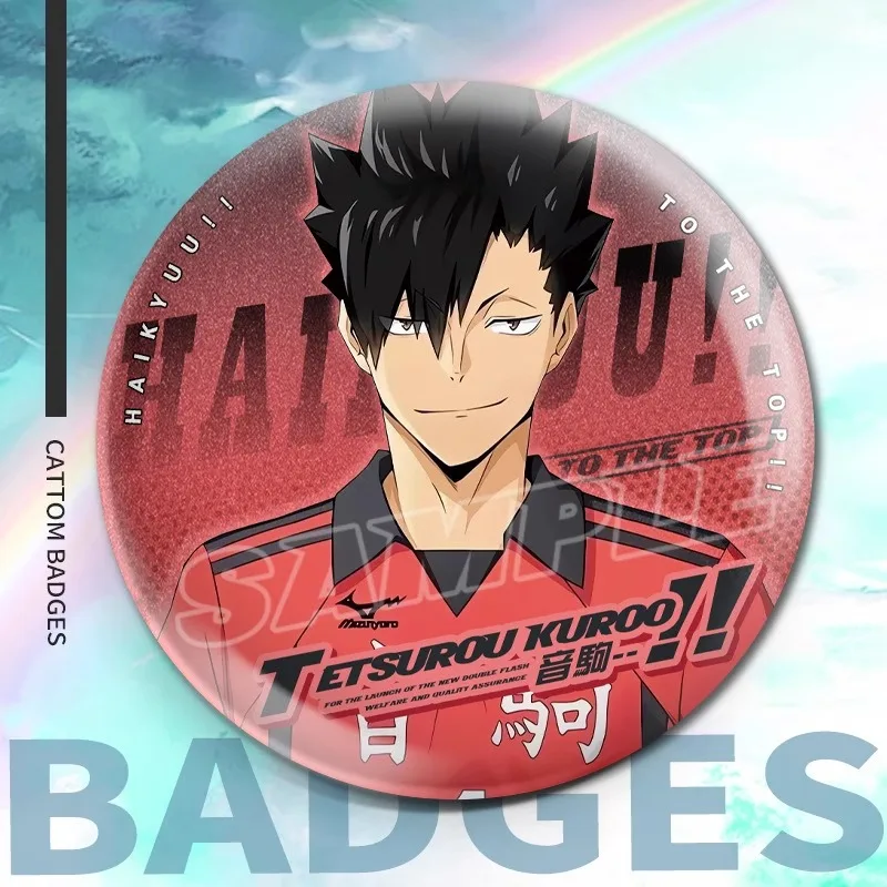 58 مللي متر Kageyama Tobio Oikawa Tooru أنيمي شخصية Bagdes الساخن بيع شعبية مجوهرات عصرية قسط للجنسين لتقوم بها بنفسك الدعائم