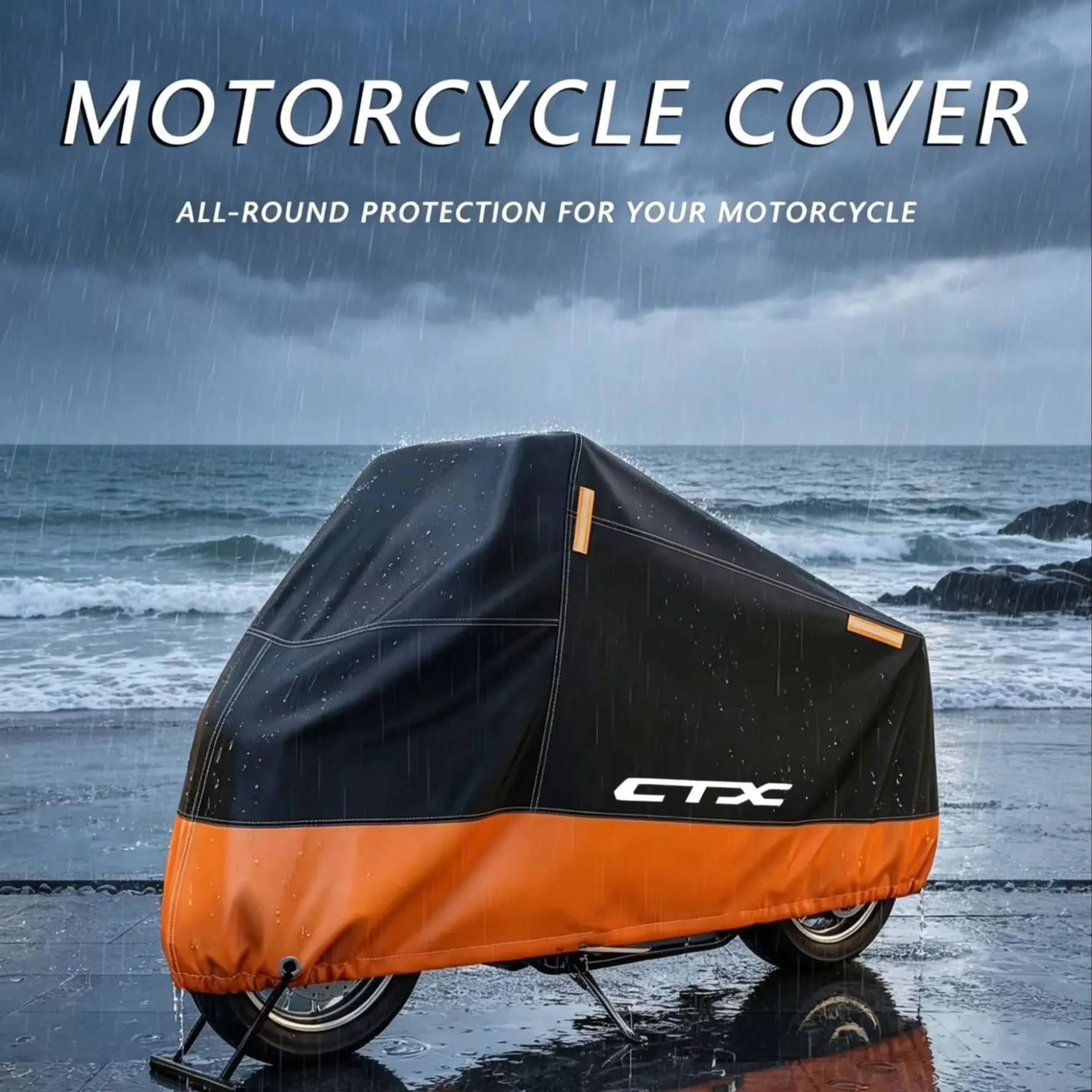 

Для Honda CTX700, CTX700N, CTX1300 – Водонепроницаемый и устойчивый к дождю чехол для мотоцикла из прочного полиэстера, защита от УФ-излучения для использования на улице.
