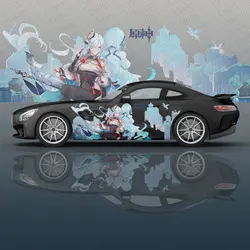 Shenhe Genshin Impact animal Car Decal Protective Film Vinyl Racing Side Graphics Wrap Accessories Spray Paint auto Stickers