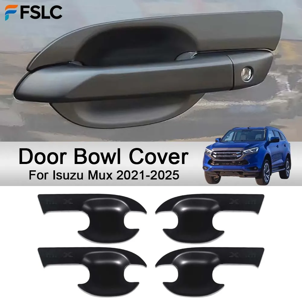 

Cars Accessories Door Bowl Cover For Isuzu Mux 2021-2025 Black Car Exterior Decoration Stickers Upgrade Modify A Car