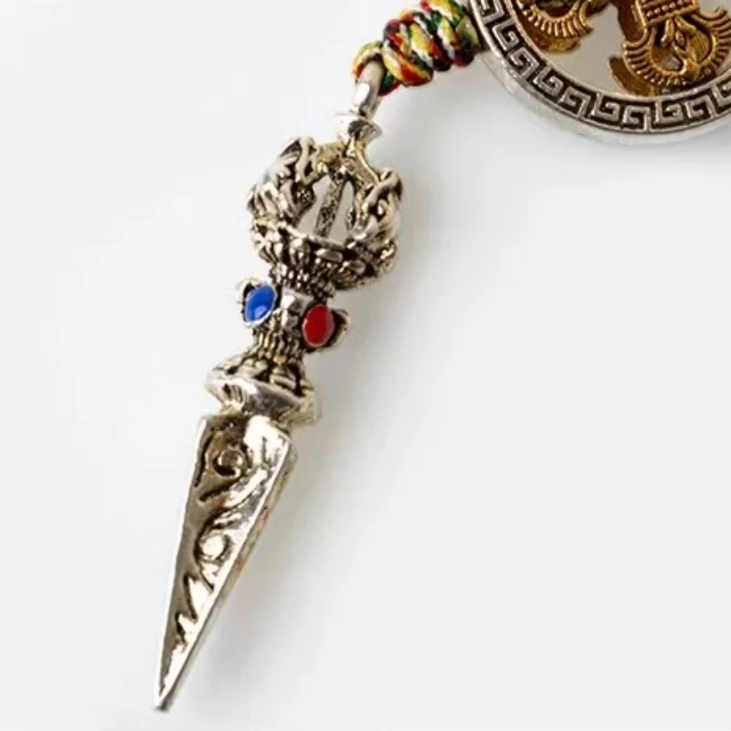 Tibetan Ornaments Rotating Prayer Tube Pendant Vajra Car Center Console Trinket ,Mobile Phone Gift Bag Trinkets Buddhist Item