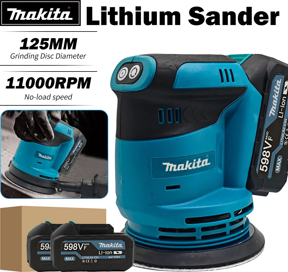 마키타 전동 금속 연마 그라인딩 샌딩 머신 목재 그라인더 무선 오비탈 샌더 자동차 폴리셔 마키타 배터리용