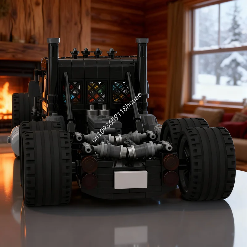 

552 детали MOC Модель Peterbilt The Cathedral City Champions, конструктор, архитектурные блоки, идея для рождественского подарка, развивающая игрушка