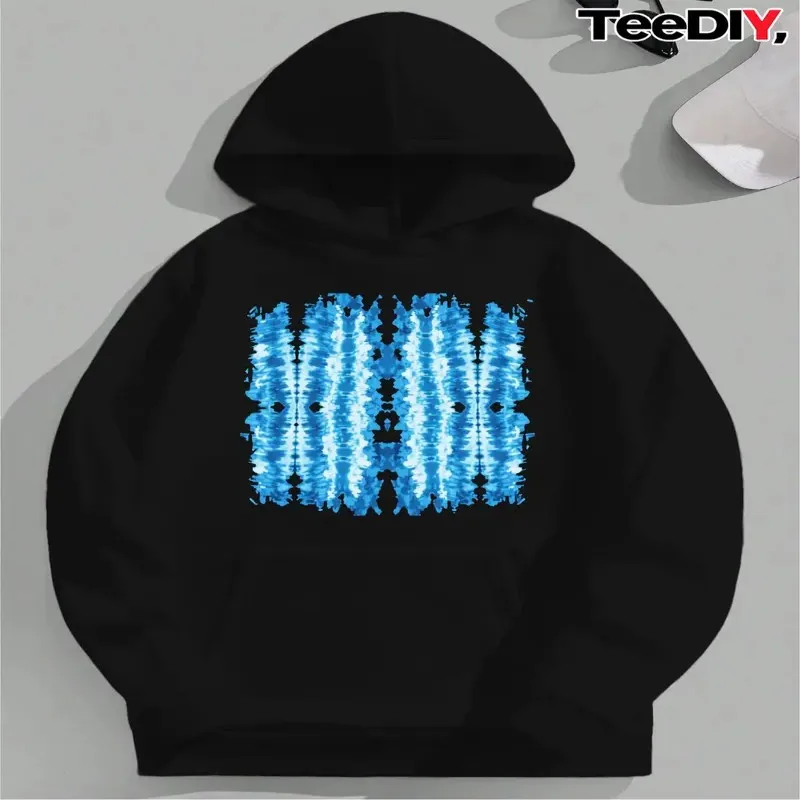 Winter Autumn Women Female Sweatshirt Plus Size Clothes Oversize Blue Art Design Graphic Fashionable Trendy Breathable Fabric