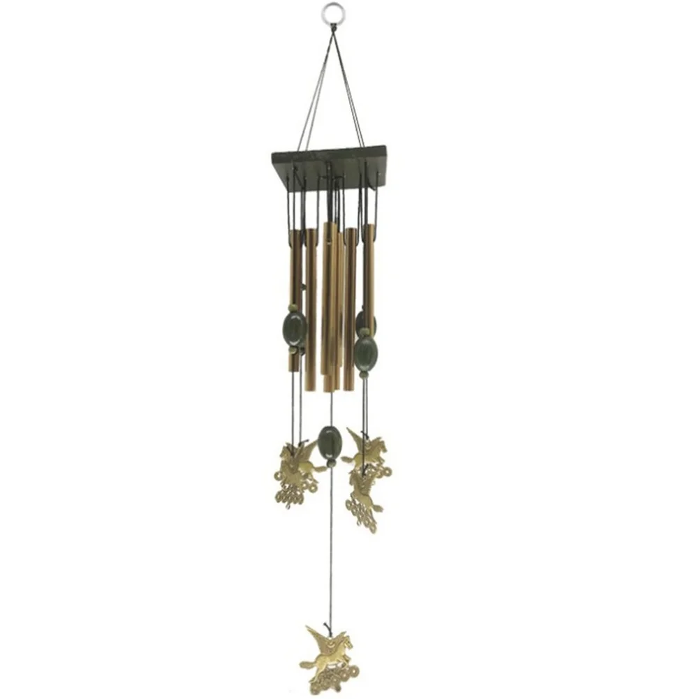 Metal Wind Chime Tubular Hanging Bell Garden Decoration Metal Construction Multiple Tube Design Harmonious Sound