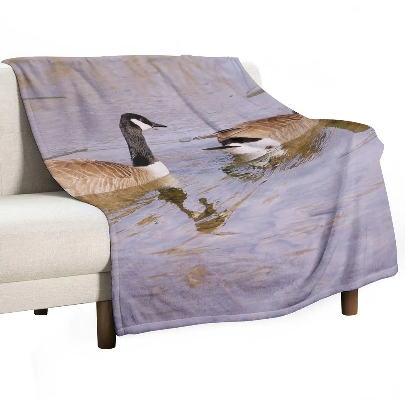 

Canada Geese in Winter Throw Blanket Beautifuls Luxury St Blankets