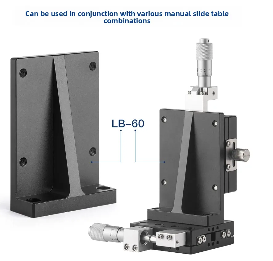 90 Degree Right Angle Adapter Plate Aluminum for Z Axis Optical Experiment 90° Slide Translation Mount