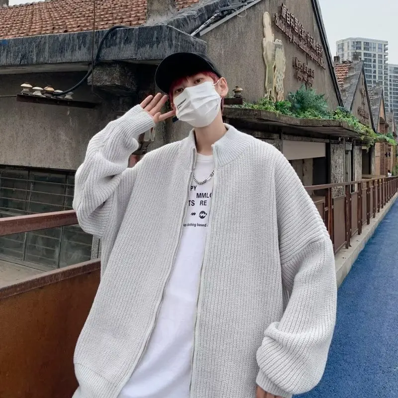 

Loose Fit Long Sve round Ne Knitwear for Men Autumn Winter Large Size 300 Pou Trendy And Sli Sweater Youth Faion