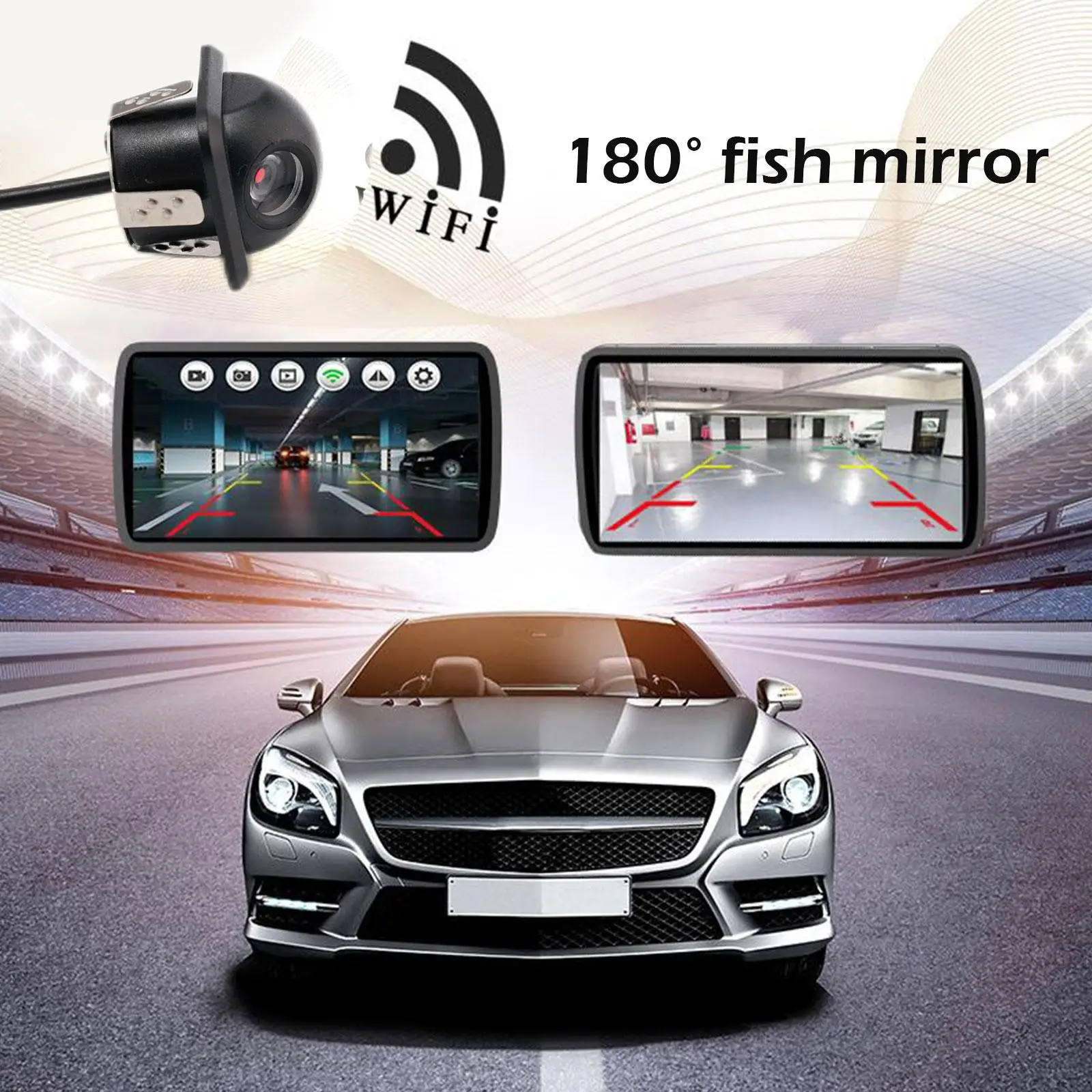 Car Rear View Camera Night Vision Reversing Auto Parking Monitor CCD Waterproof HD Video Fish Eye Lens